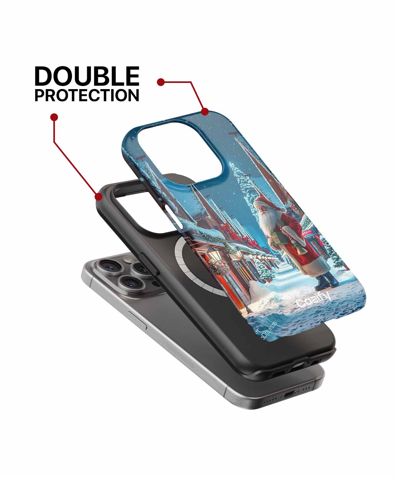 Jolly Santa Claus in Winter Wonderland iPhone case Case Cazify - Delivery Canada