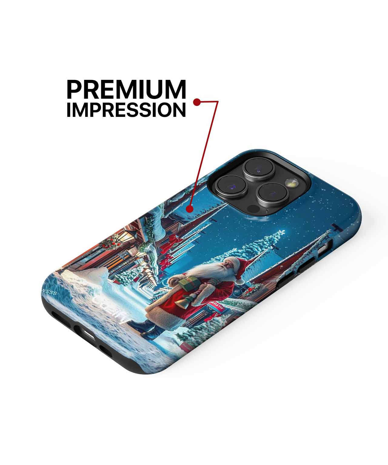 Jolly Santa Claus in Winter Wonderland iPhone case Case Cazify - Delivery Canada