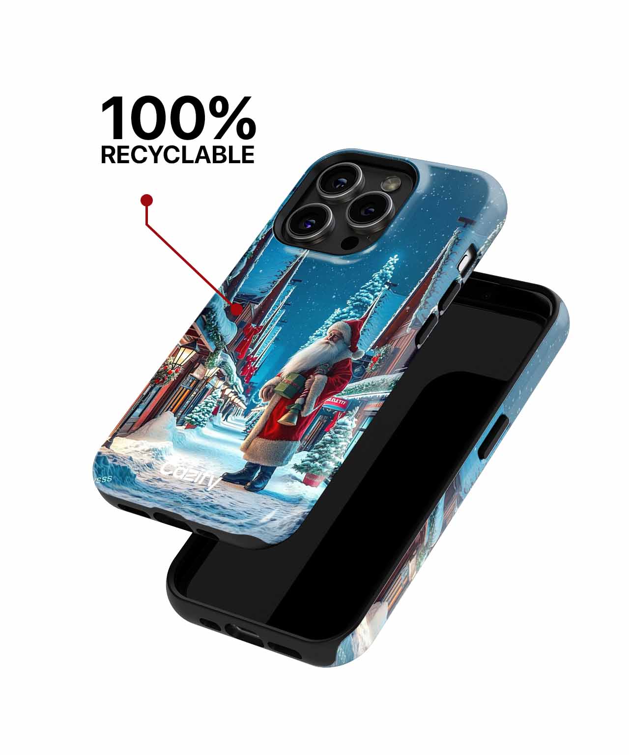 Jolly Santa Claus in Winter Wonderland iPhone case Case Cazify - Delivery Canada