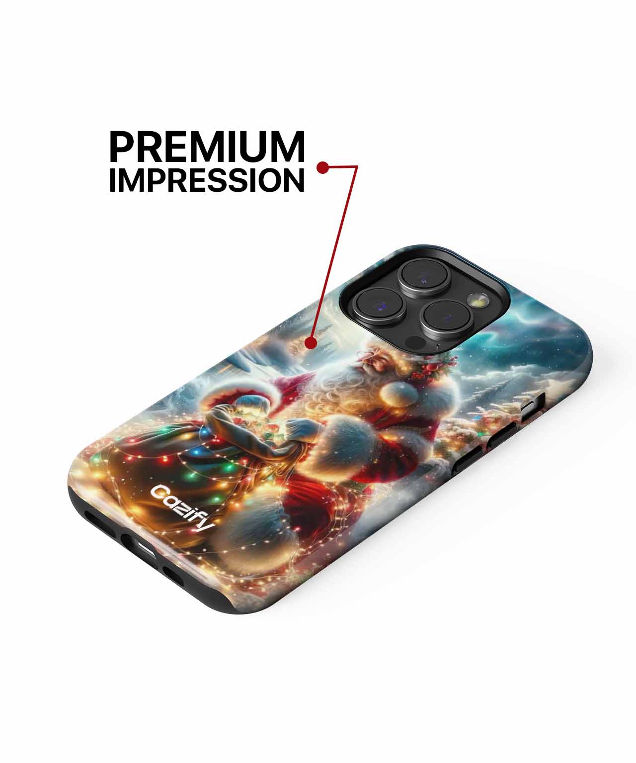 Jolly Santa Spreading Holiday Cheer iPhone case Case Cazify - Delivery Canada