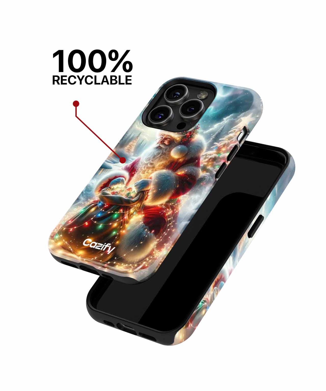 Jolly Santa Spreading Holiday Cheer iPhone case Case Cazify - Delivery Canada