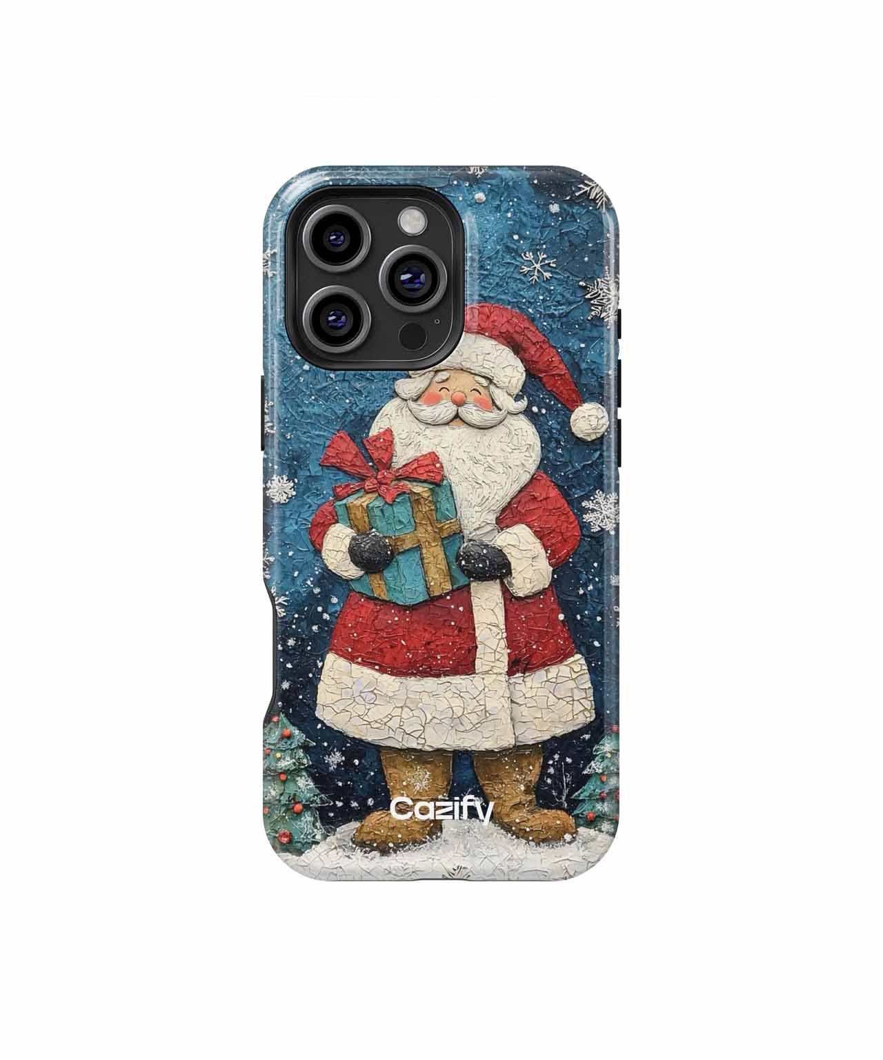 Jolly Santa with His Gift Bundle iPhone case Case Cazify - Delivery Canada