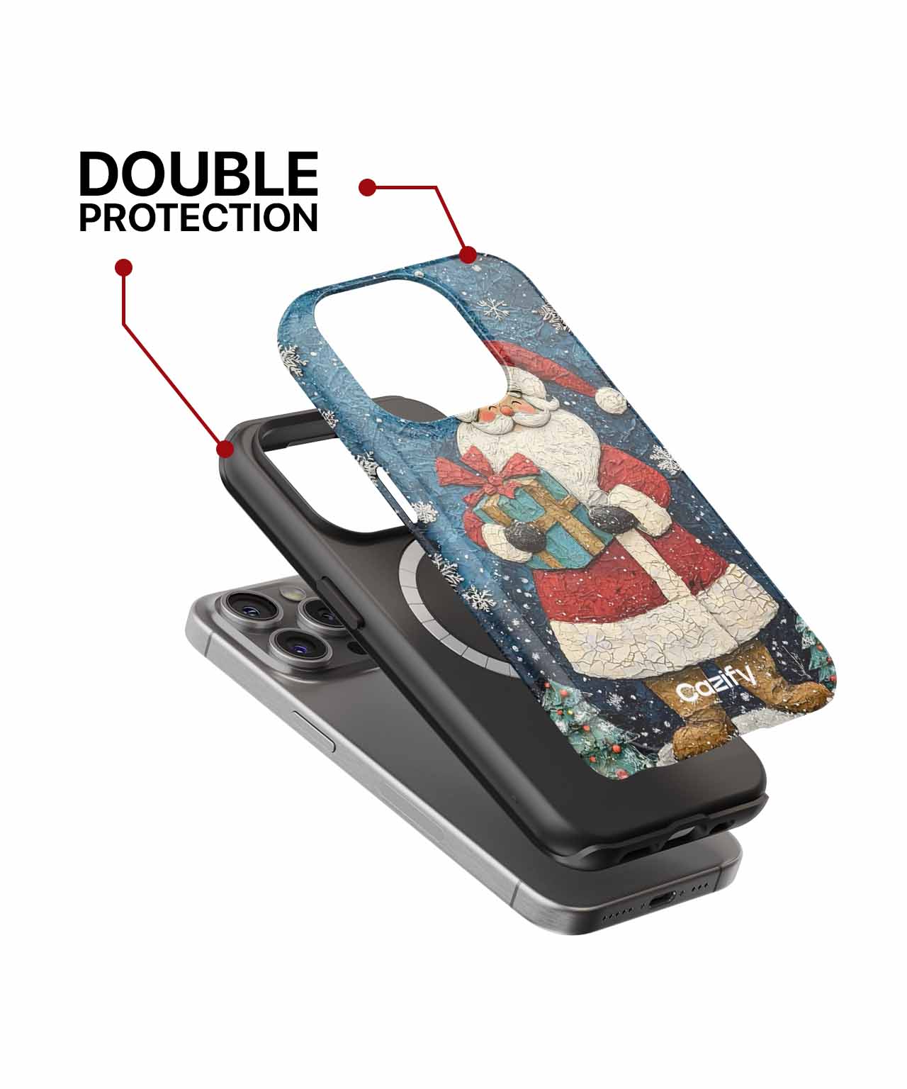 Jolly Santa with His Gift Bundle iPhone case Case Cazify - Delivery Canada