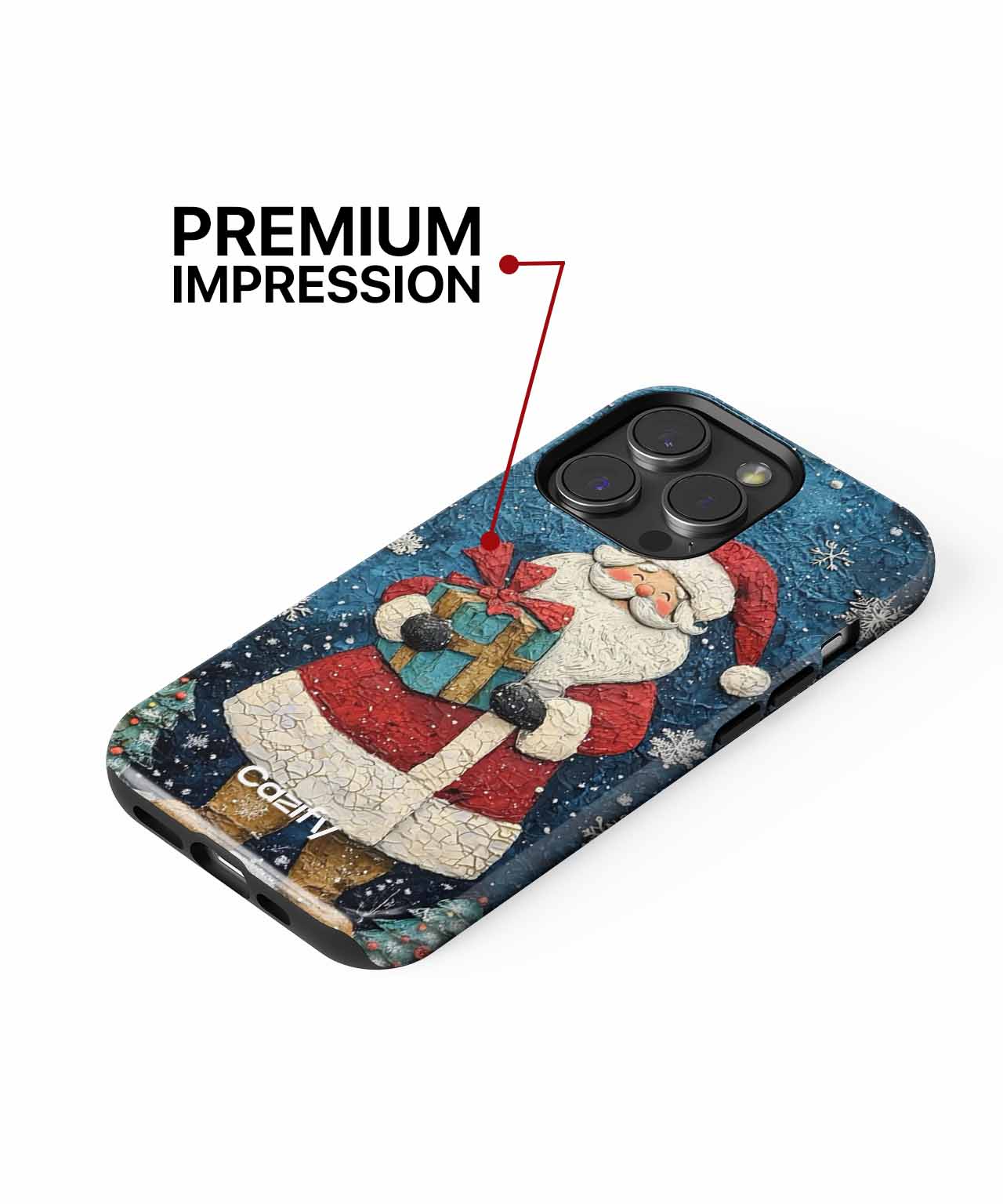 Jolly Santa with His Gift Bundle iPhone case Case Cazify - Delivery Canada