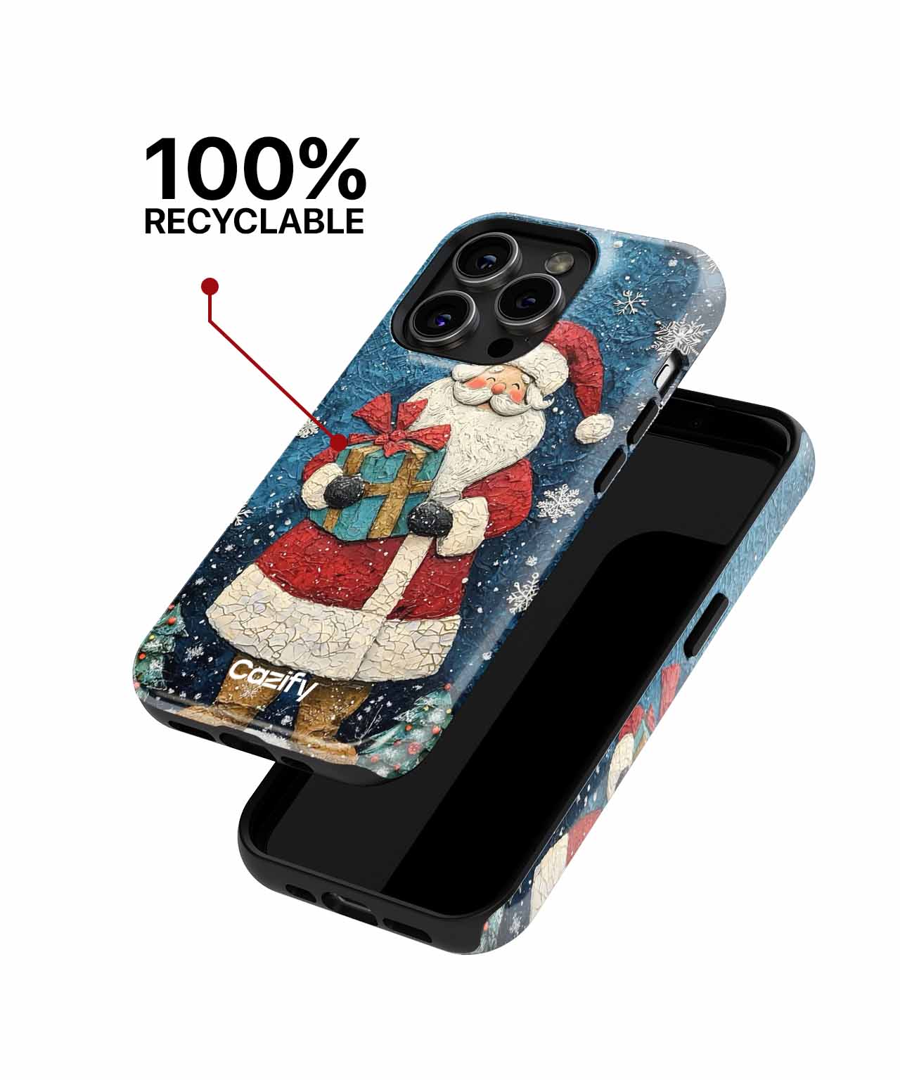 Jolly Santa with His Gift Bundle iPhone case Case Cazify - Delivery Canada