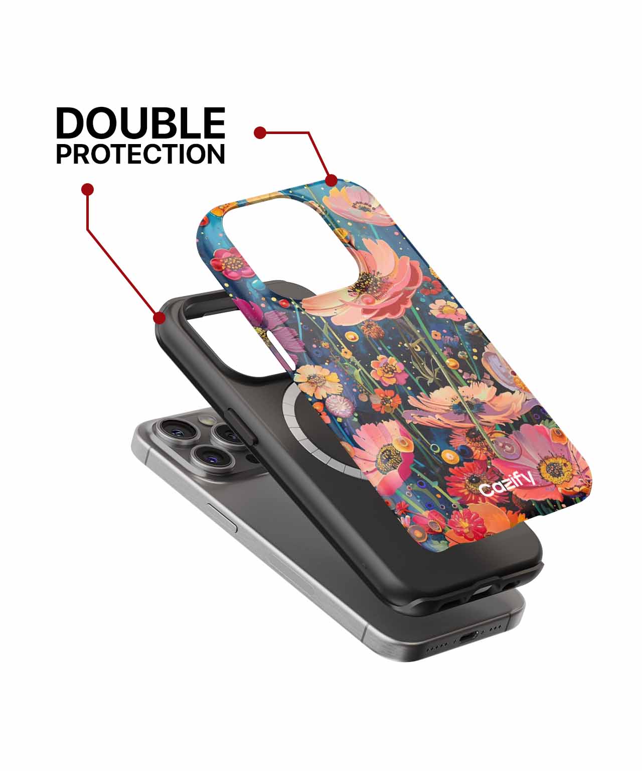 Joyful Blooming Garden of Wonders iPhone case Case Cazify - Delivery Canada