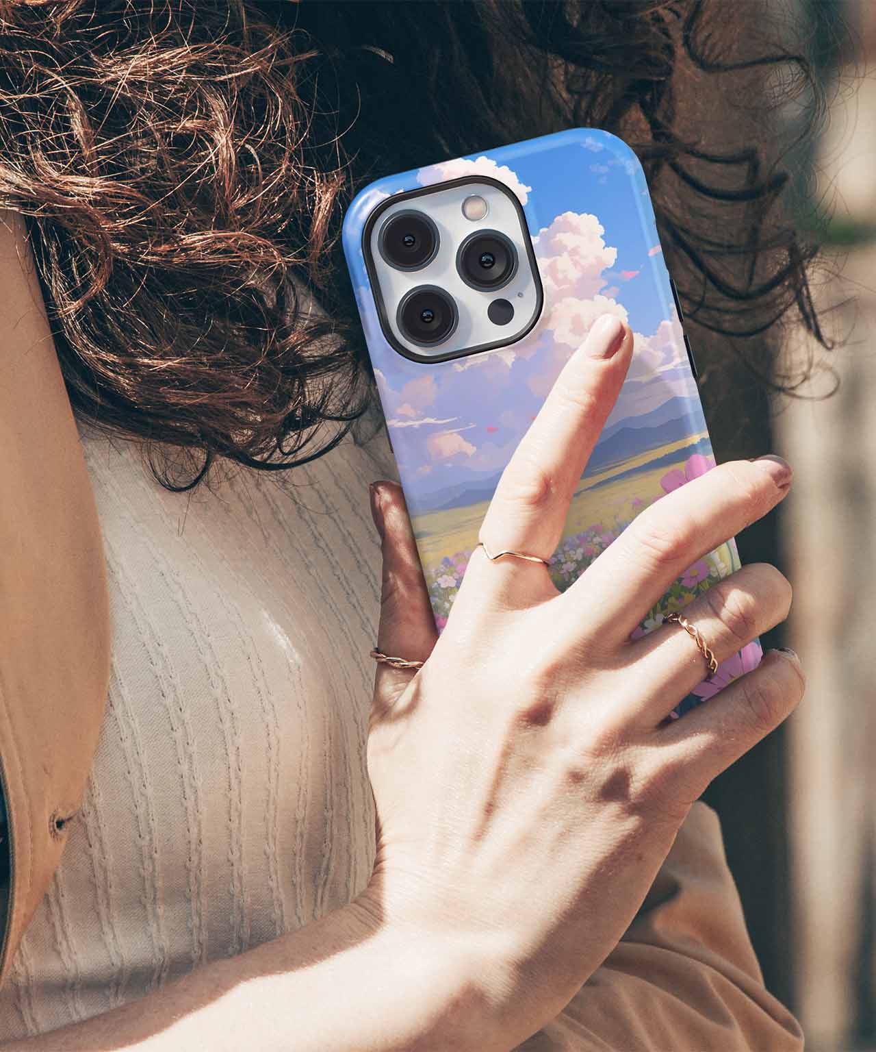 Joyful Blooming Meadow of Dreams iPhone case Case Cazify - Delivery Canada