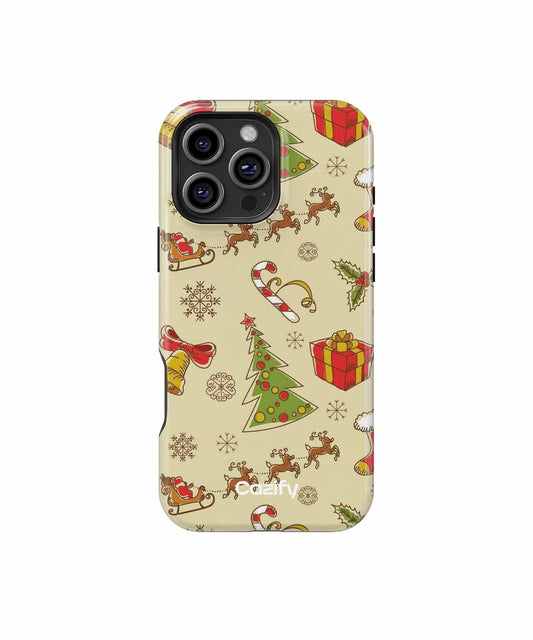 Joyful Holiday Cheer with Gifts and Reindeer iPhone case Case Cazify - Delivery Canada