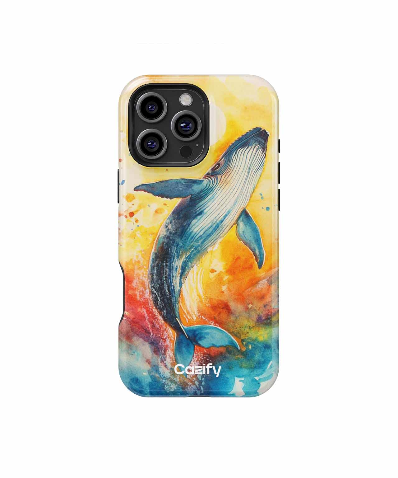 Joyful Whale Dancing in Watercolors iPhone case Case Cazify - Delivery Canada