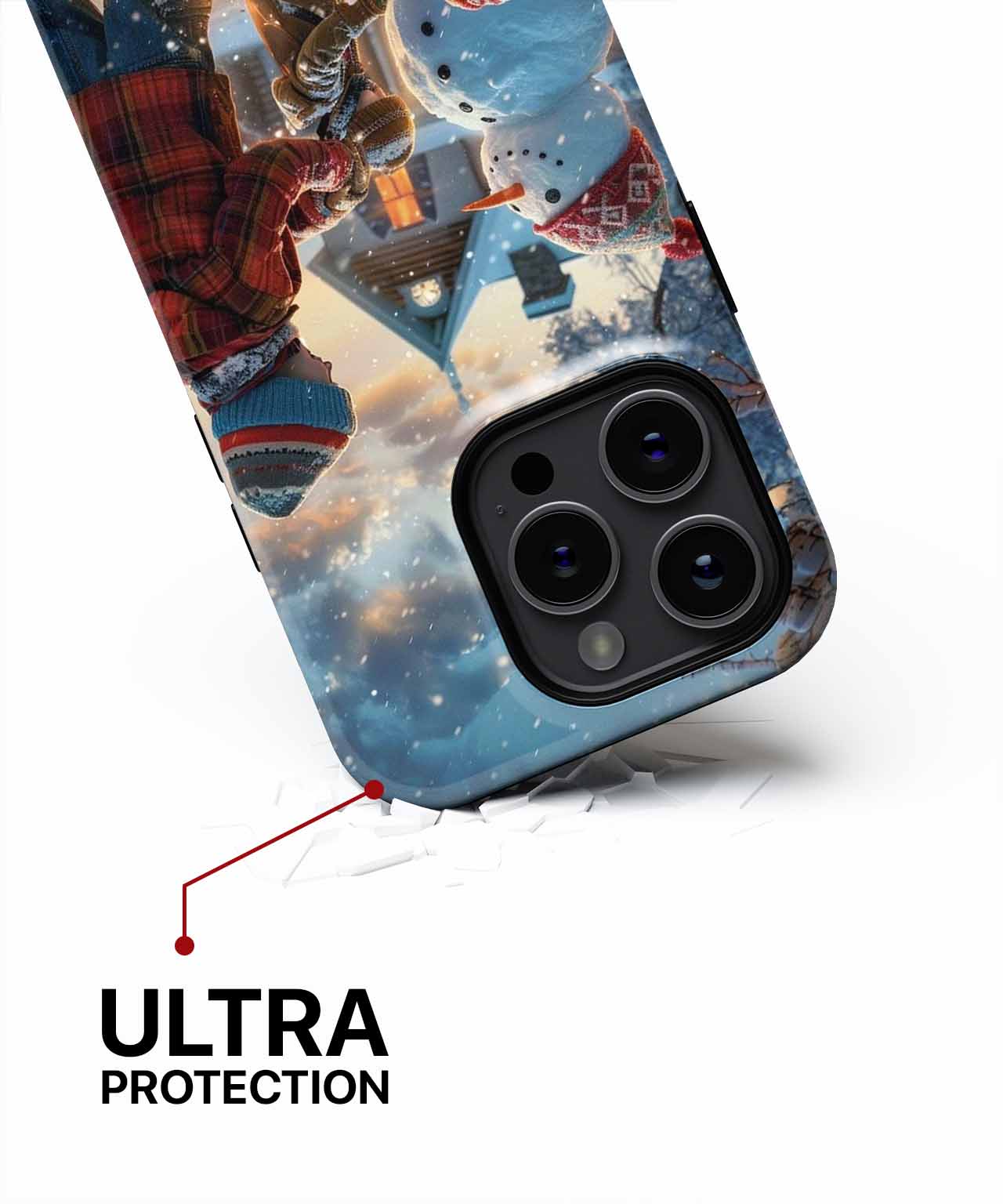 Joyful Winter Snowman Building Adventure iPhone case Case Cazify - Delivery Canada
