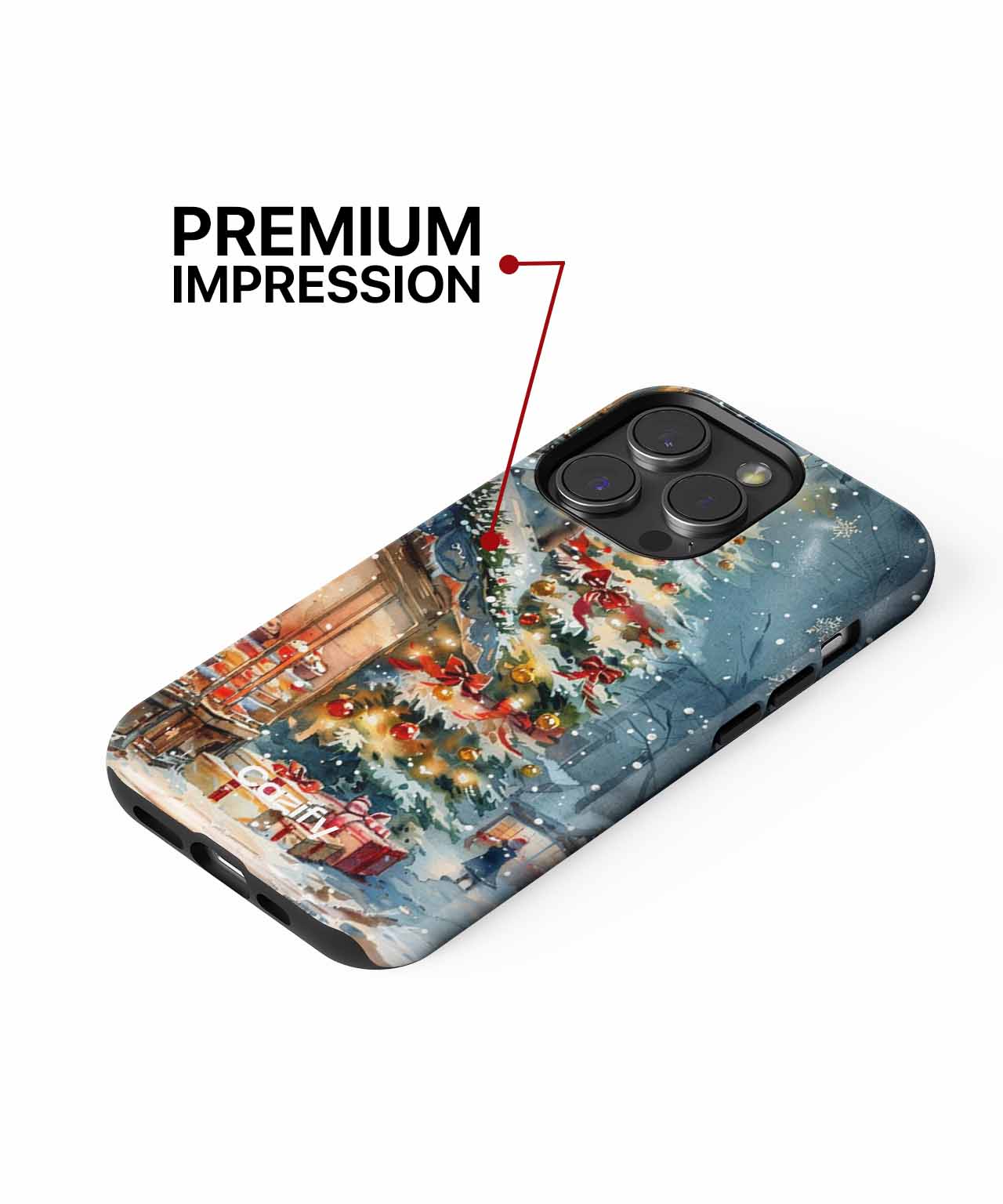 Joyful Winter Wonderland Scene iPhone case Case Cazify - Delivery Canada