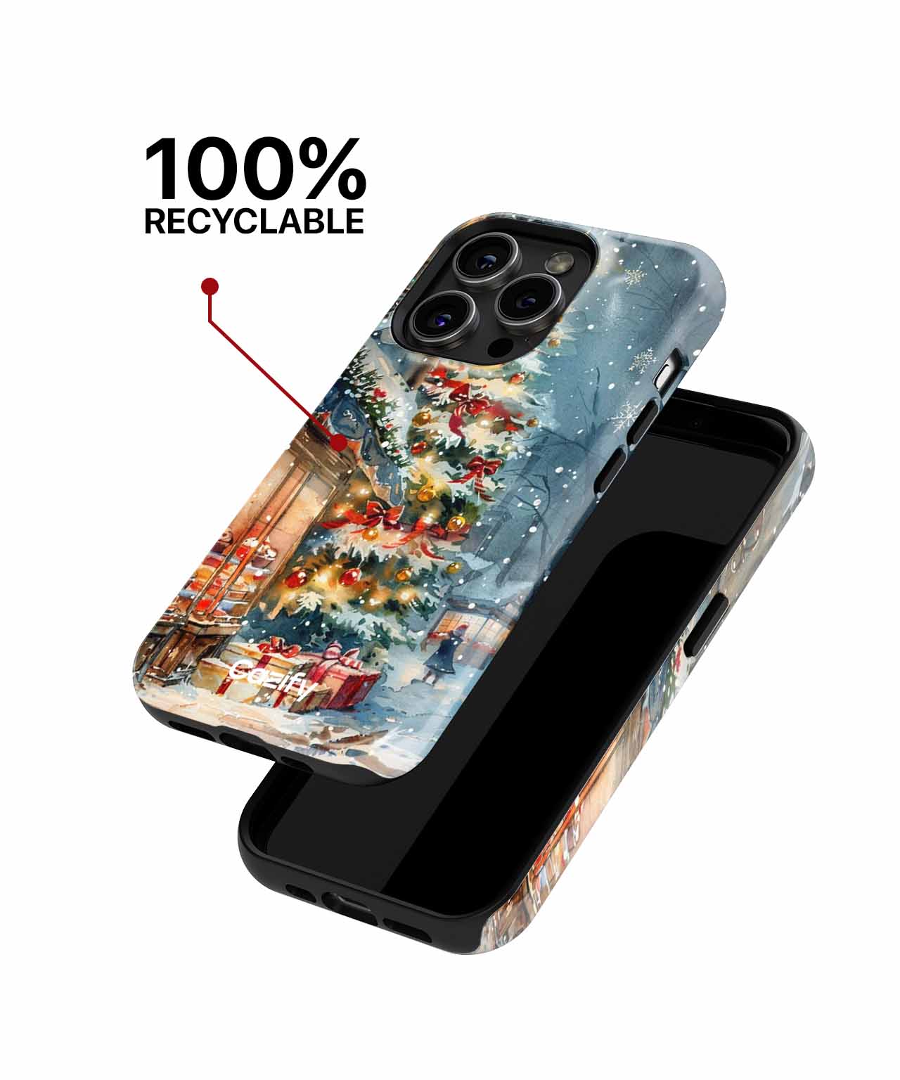 Joyful Winter Wonderland Scene iPhone case Case Cazify - Delivery Canada