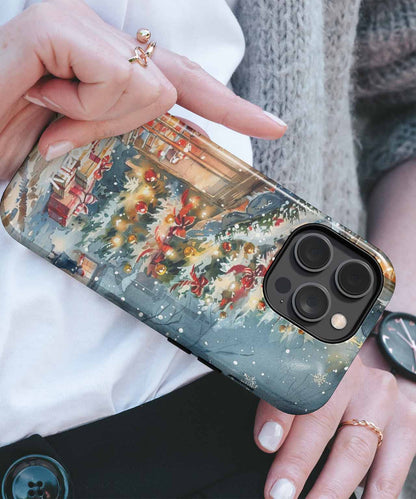 Joyful Winter Wonderland Scene iPhone case Case Cazify - Delivery Canada