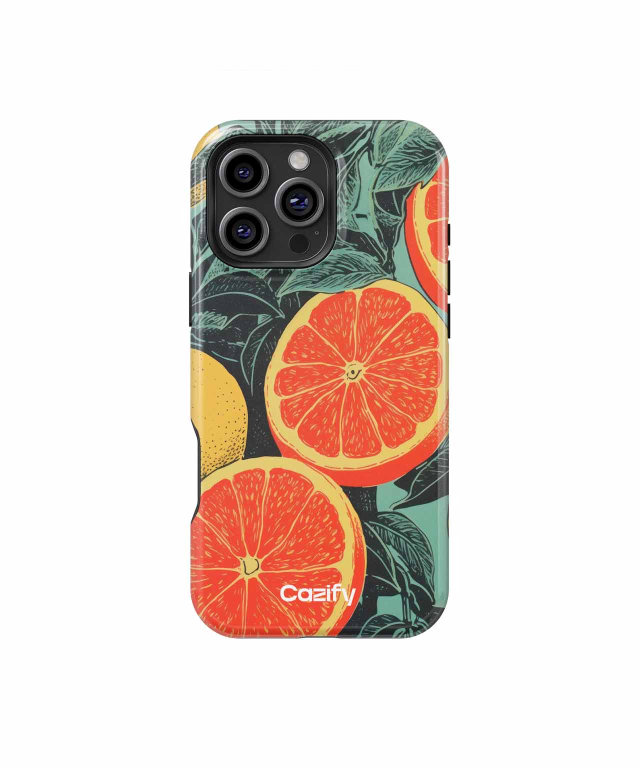 Juicy Citrus Delight Surrounded by Leaves iPhone case Case Cazify - Delivery Canada