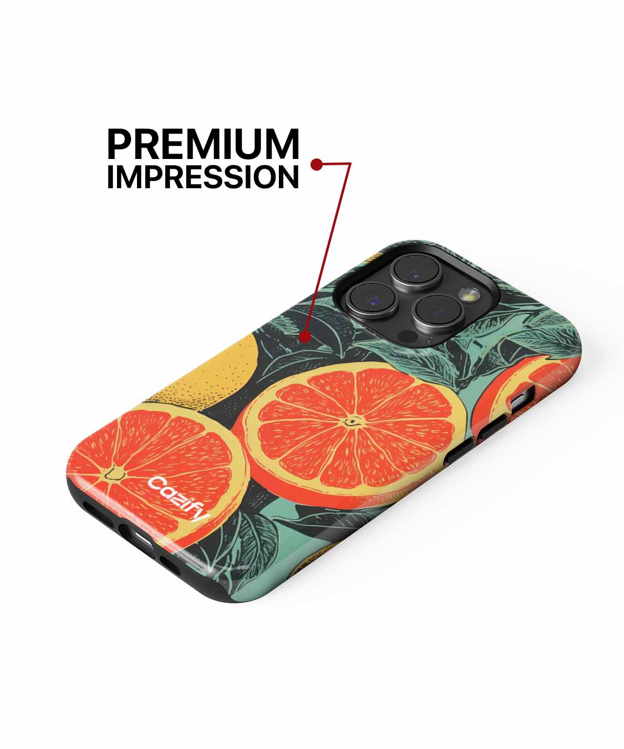 Juicy Citrus Delight Surrounded by Leaves iPhone case Case Cazify - Delivery Canada