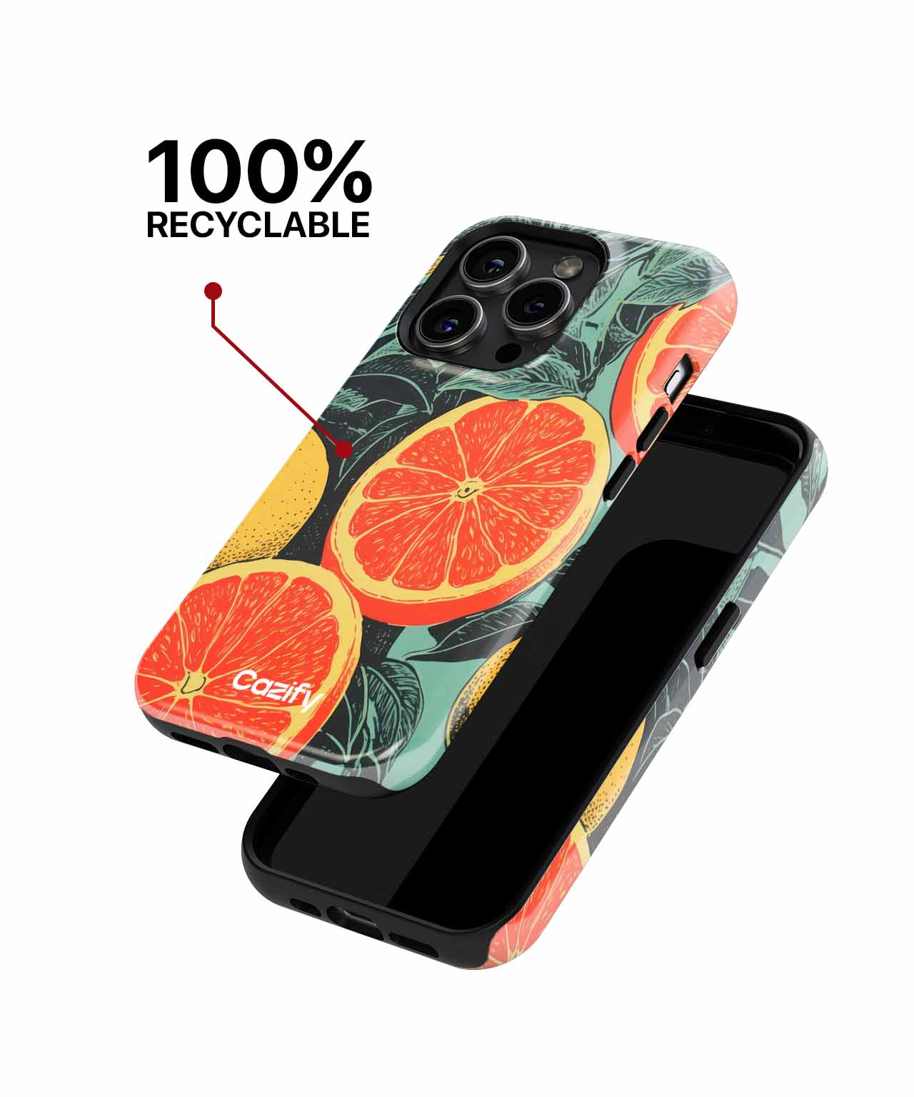 Juicy Citrus Delight Surrounded by Leaves iPhone case Case Cazify - Delivery Canada