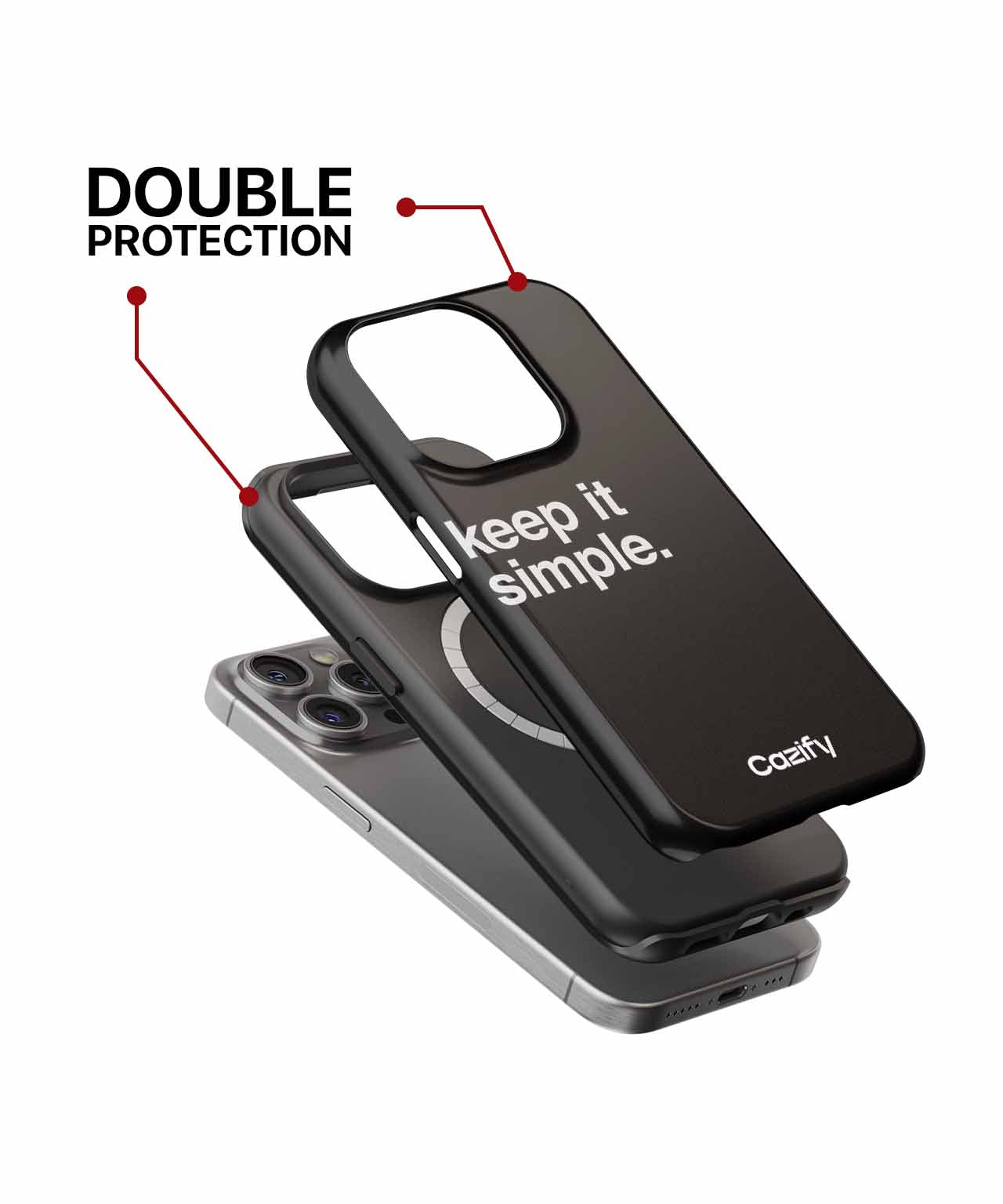 Keep It Simple and Stylish iPhone case Case Cazify - Delivery Canada