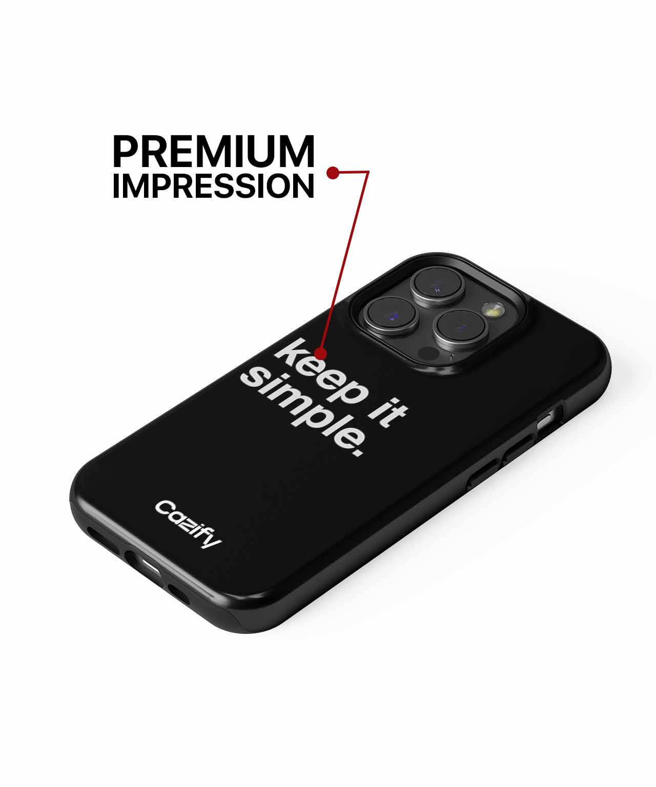 Keep It Simple and Stylish iPhone case Case Cazify - Delivery Canada