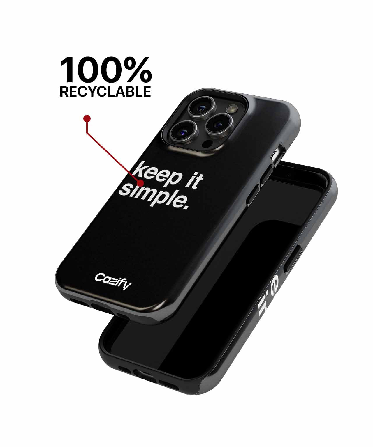 Keep It Simple and Stylish iPhone case Case Cazify - Delivery Canada