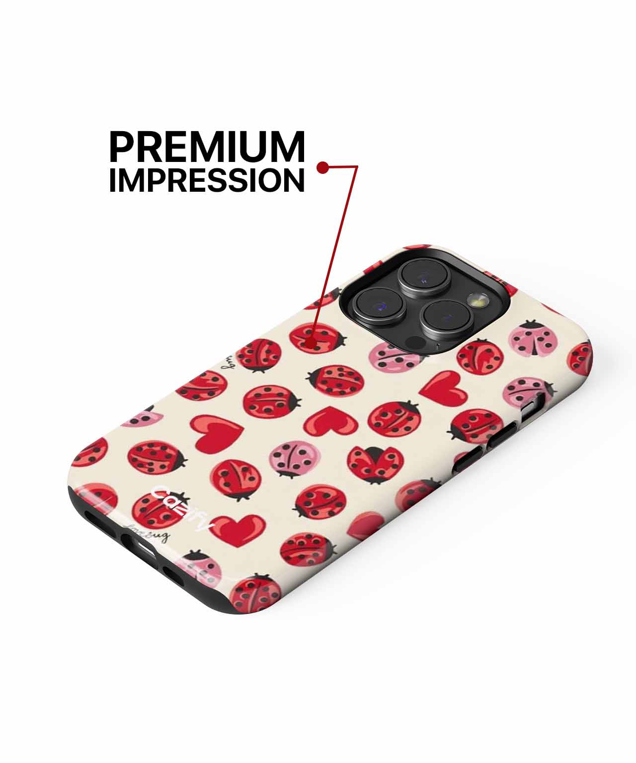 Ladybug Love Heart Parade iPhone case Case Cazify - Delivery Canada