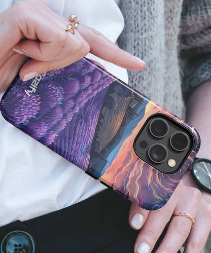 Lavender Dreamy Night Sky Blossoms iPhone case Case Cazify - Delivery Canada