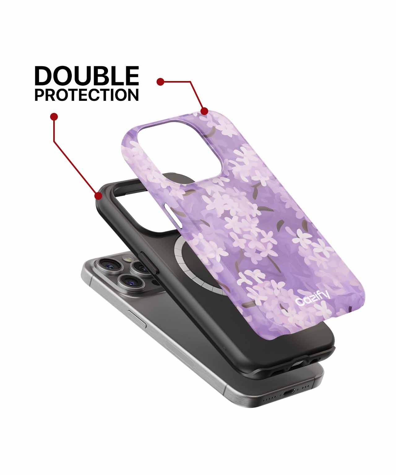 Lilac Dreamy Floral Adventure iPhone case Case Cazify - Delivery Canada