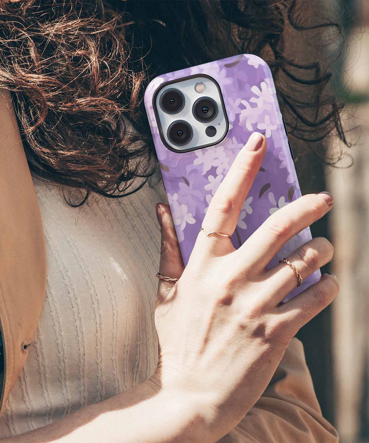 Lilac Dreamy Floral Adventure iPhone case Case Cazify - Delivery Canada