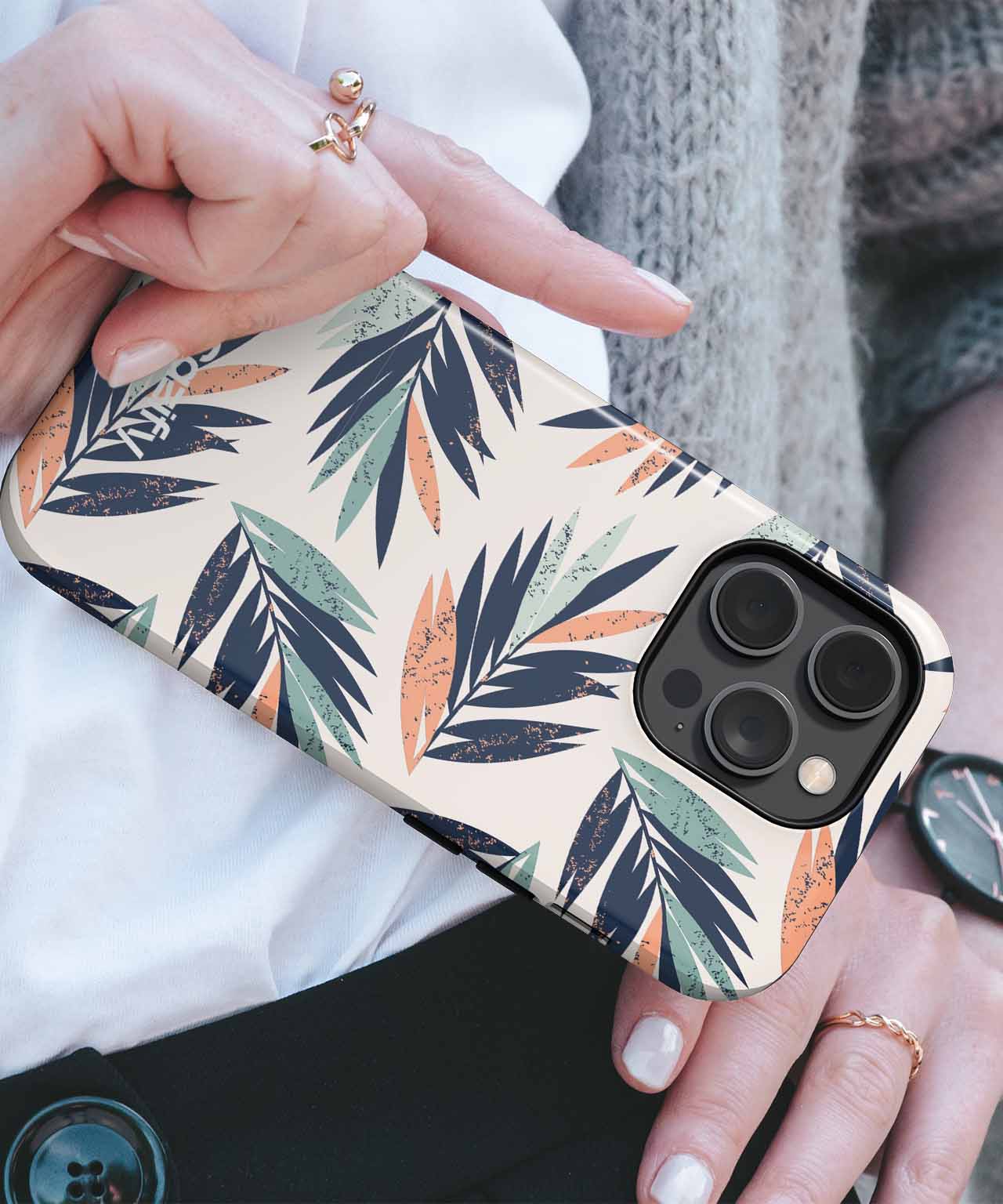 Lively Tropical Leafy Vibes iPhone case Case Cazify - Delivery Canada