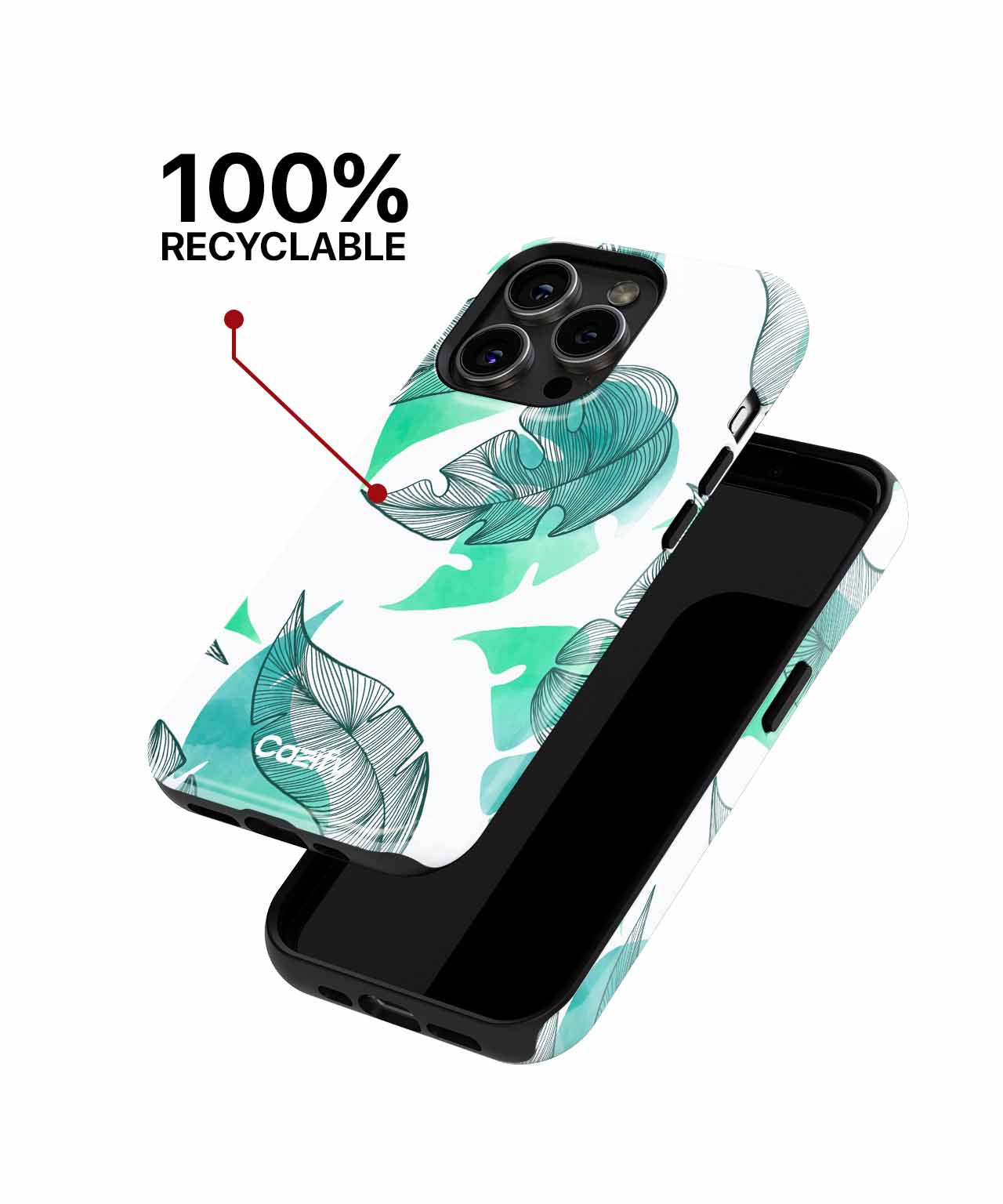 Lively Tropical Leaves Dancing in Green iPhone case Case Cazify - Delivery Canada
