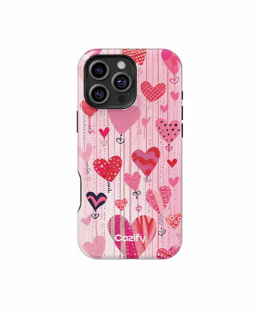 Lovable Hearts Hanging from the Ceiling iPhone case Case Cazify - Delivery Canada