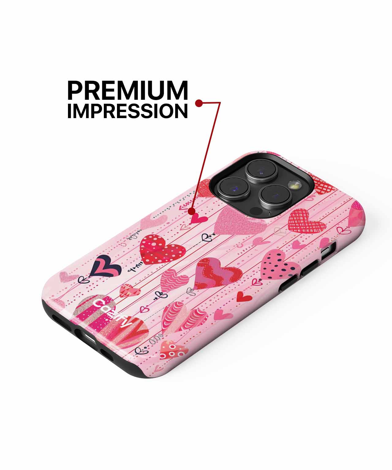 Lovable Hearts Hanging from the Ceiling iPhone case Case Cazify - Delivery Canada