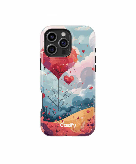 Love in the Air with Heart Balloons iPhone case Case Cazify - Delivery Canada