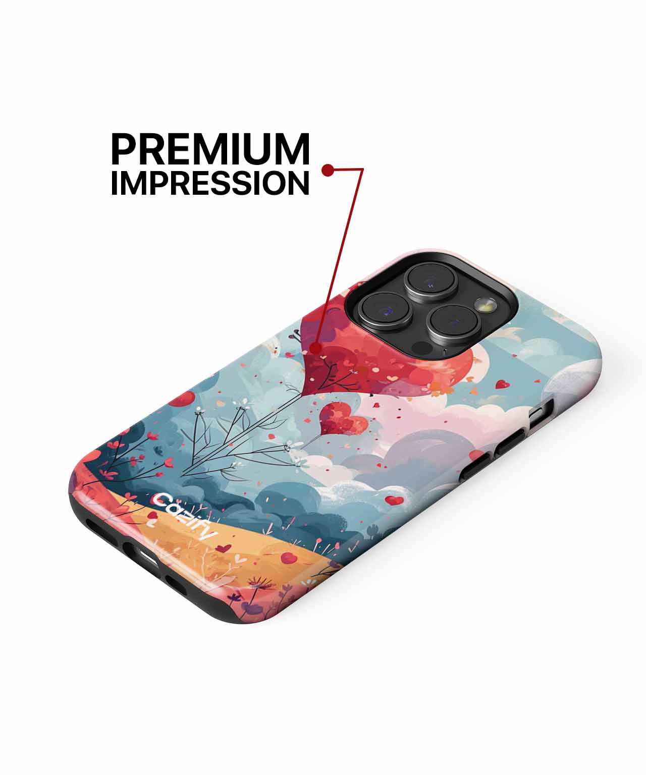 Love in the Air with Heart Balloons iPhone case Case Cazify - Delivery Canada