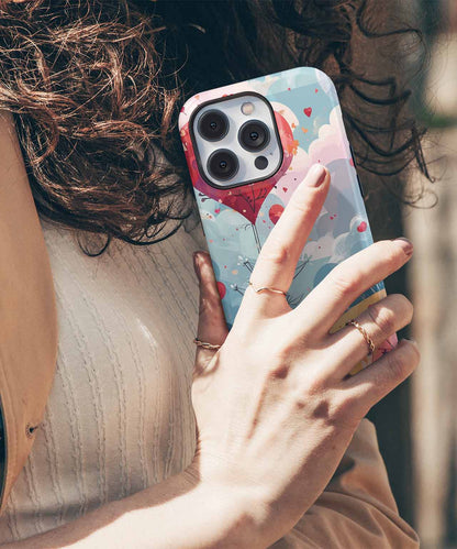 Love in the Air with Heart Balloons iPhone case Case Cazify - Delivery Canada