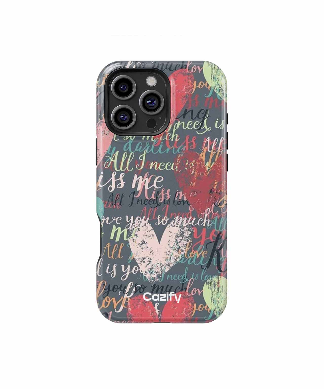 Love Notes in Colorful Hearts Collection iPhone case Case Cazify - Delivery Canada