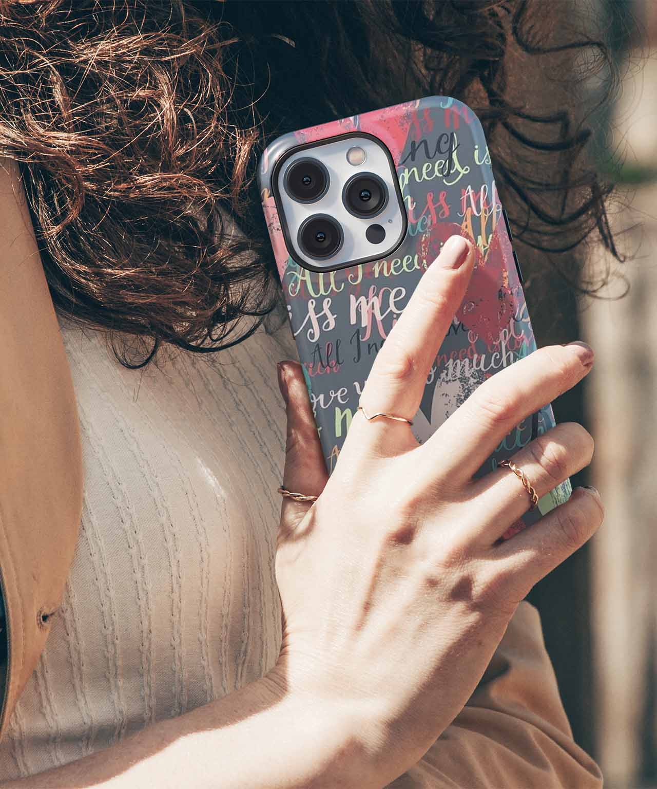 Love Notes in Colorful Hearts Collection iPhone case Case Cazify - Delivery Canada