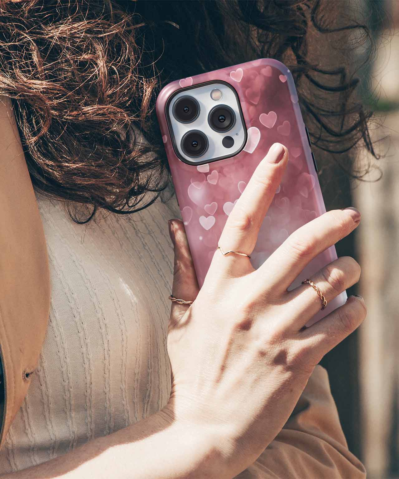 Loving Hearts Floating in Bokeh Bliss iPhone case Case Cazify - Delivery Canada
