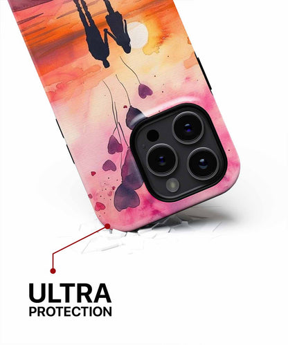 Loving sunset stroll with heart balloons iPhone case Case Cazify - Delivery Canada