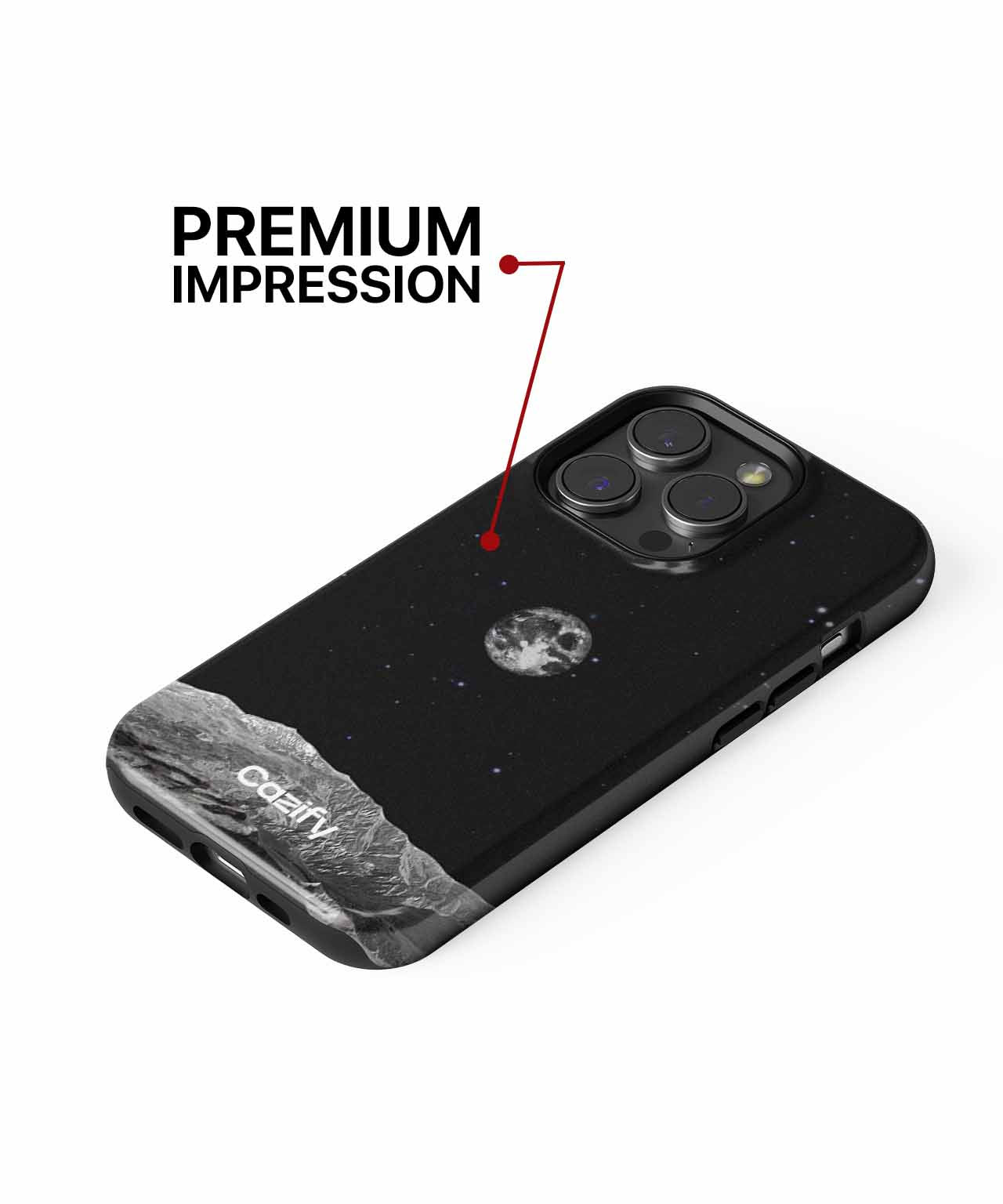 Luminous Moon Over Silvery Mountains iPhone case Case Cazify - Delivery Canada