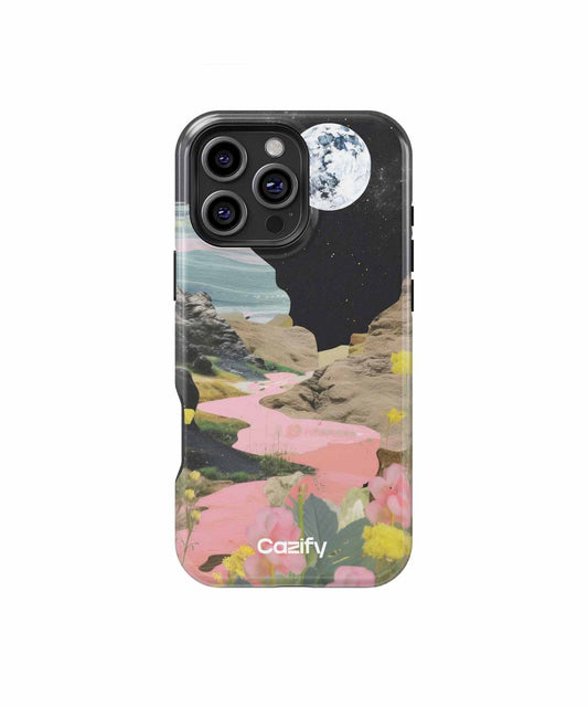 Lunar Adventure Through Floral Paradise iPhone case Case Cazify - Delivery Canada