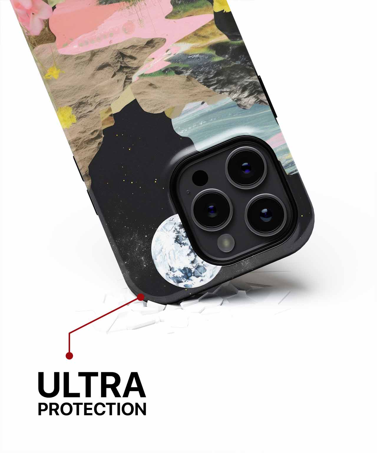 Lunar Adventure Through Floral Paradise iPhone case Case Cazify - Delivery Canada