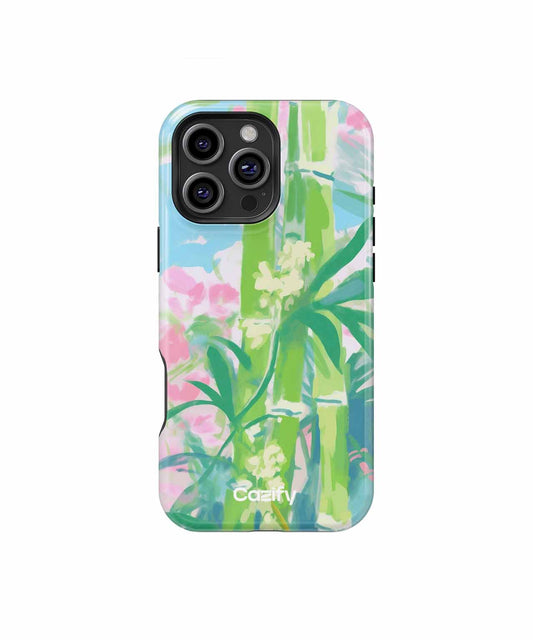 Lush Bamboo Forest with Blossoms iPhone case Case Cazify - Delivery Canada