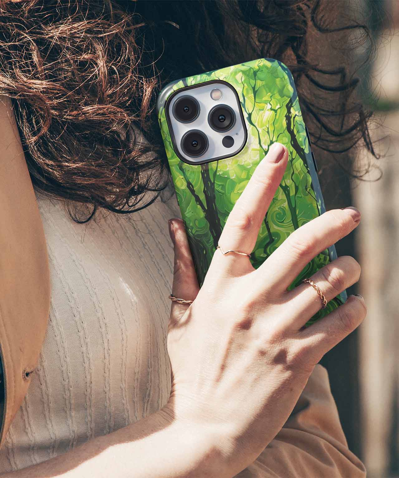 Lush Green Forest Dance iPhone case Case Cazify - Delivery Canada
