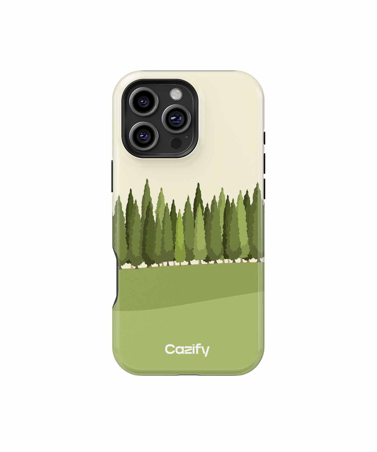 Lush Green Trees in a Serene Row iPhone case Case Cazify - Delivery Canada
