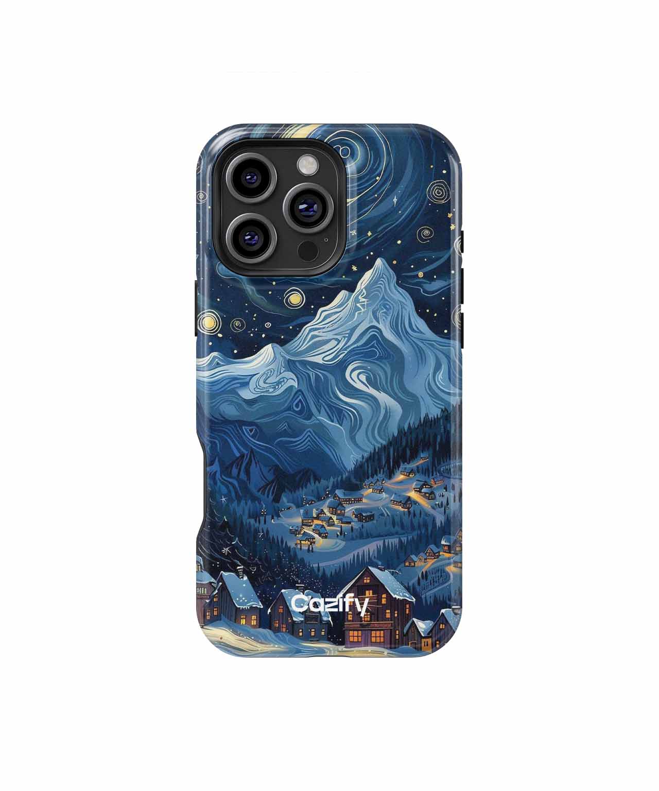 Magical Winter Night with Twinkling Stars iPhone case Case Cazify - Delivery Canada