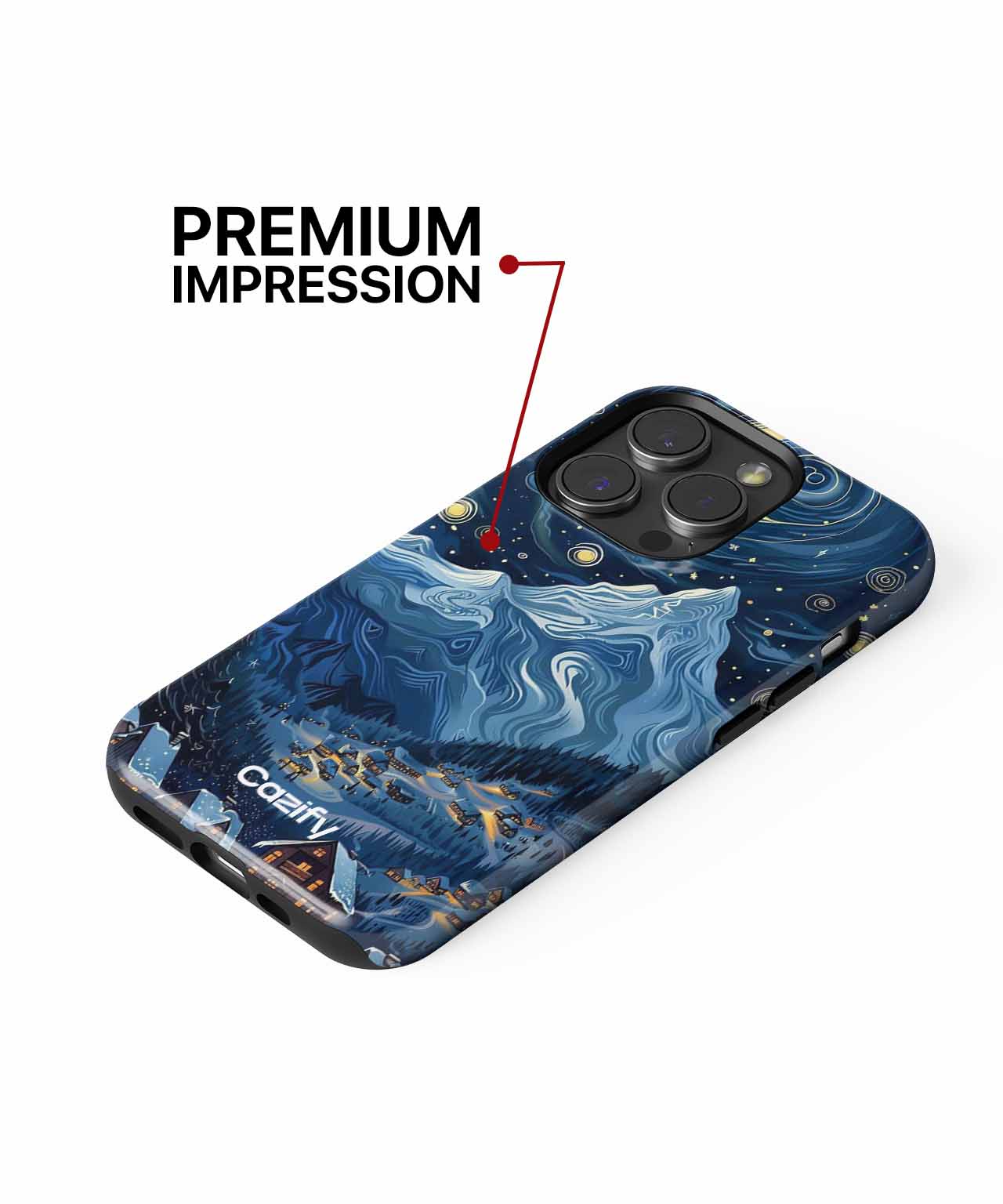 Magical Winter Night with Twinkling Stars iPhone case Case Cazify - Delivery Canada
