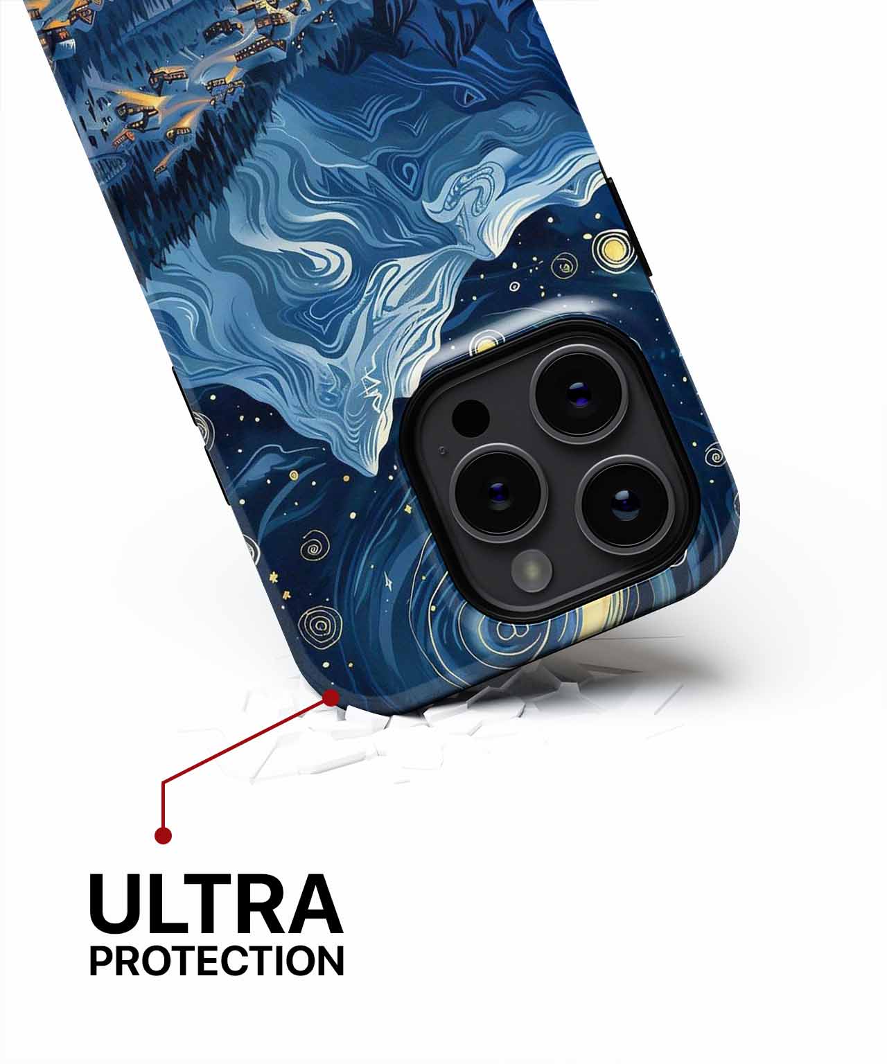 Magical Winter Night with Twinkling Stars iPhone case Case Cazify - Delivery Canada