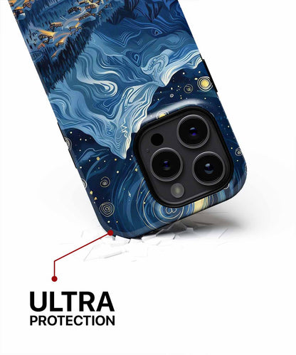 Magical Winter Night with Twinkling Stars iPhone case Case Cazify - Delivery Canada