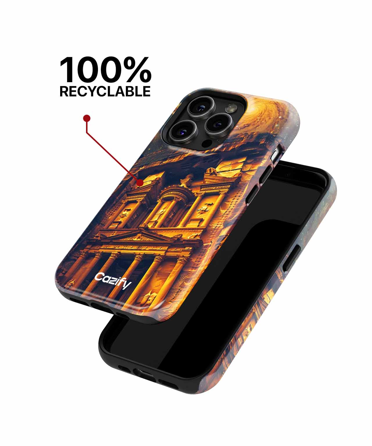 Majestic Ancient City Meets Cosmic Wonder iPhone case Case Cazify - Delivery Canada