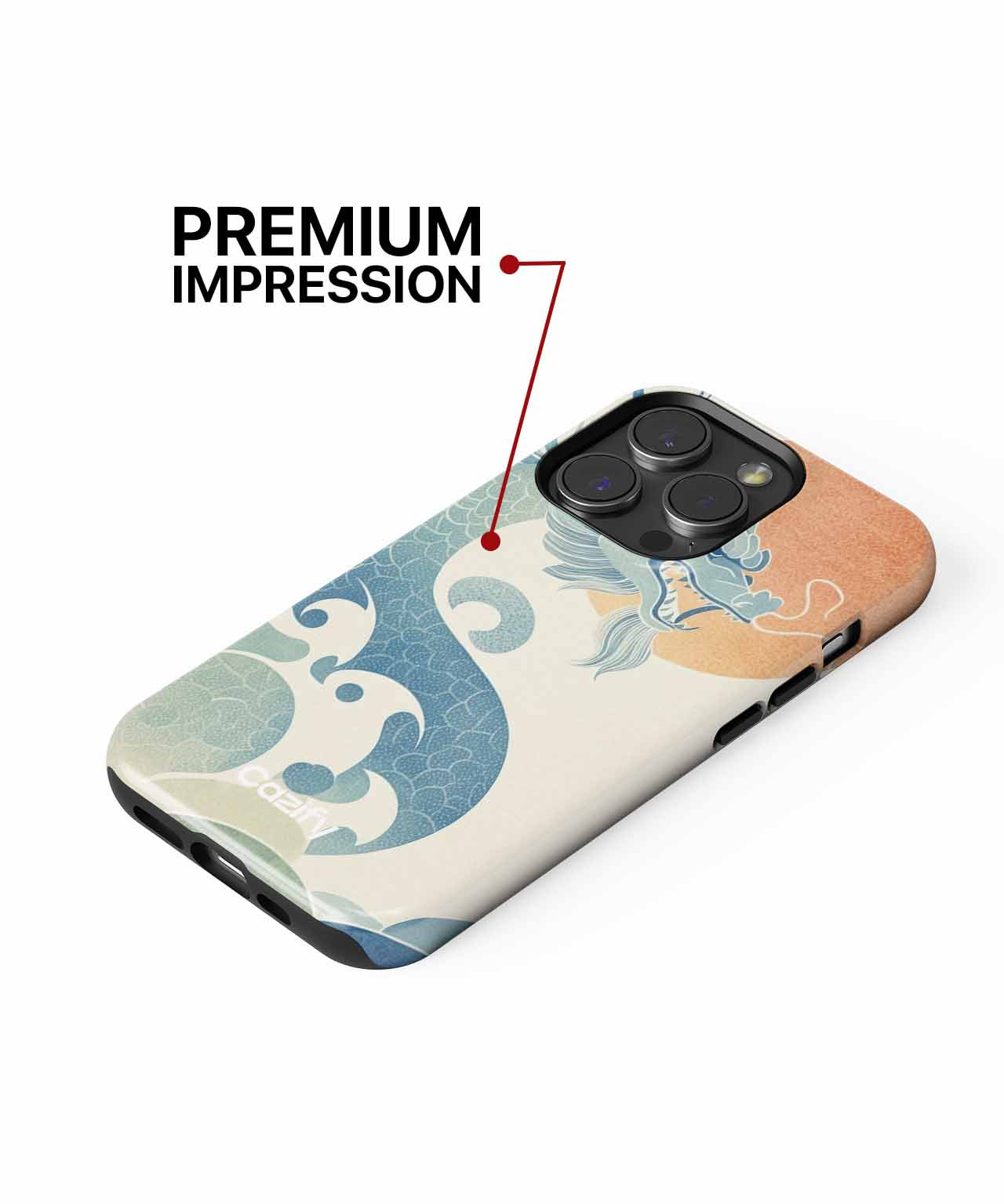 Majestic Blue Dragon Rising from Waves iPhone case Case Cazify - Delivery Canada